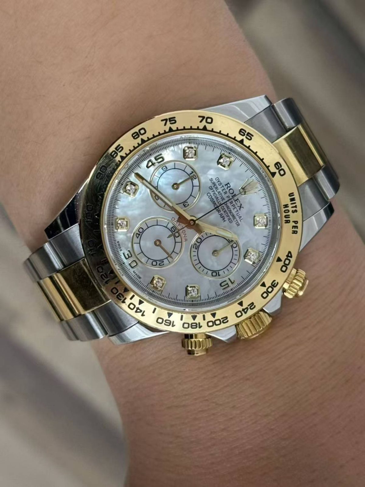Rolex 116503 – White Mother‑of‑Pearl Dial
