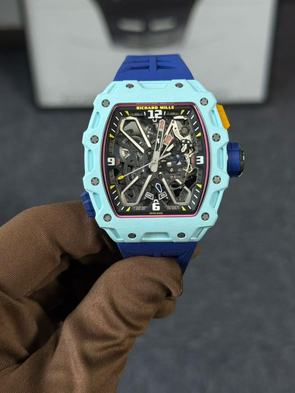 Exclusive rework high spec Richard Mille RM35-03 – New Tiffany Blue Edition