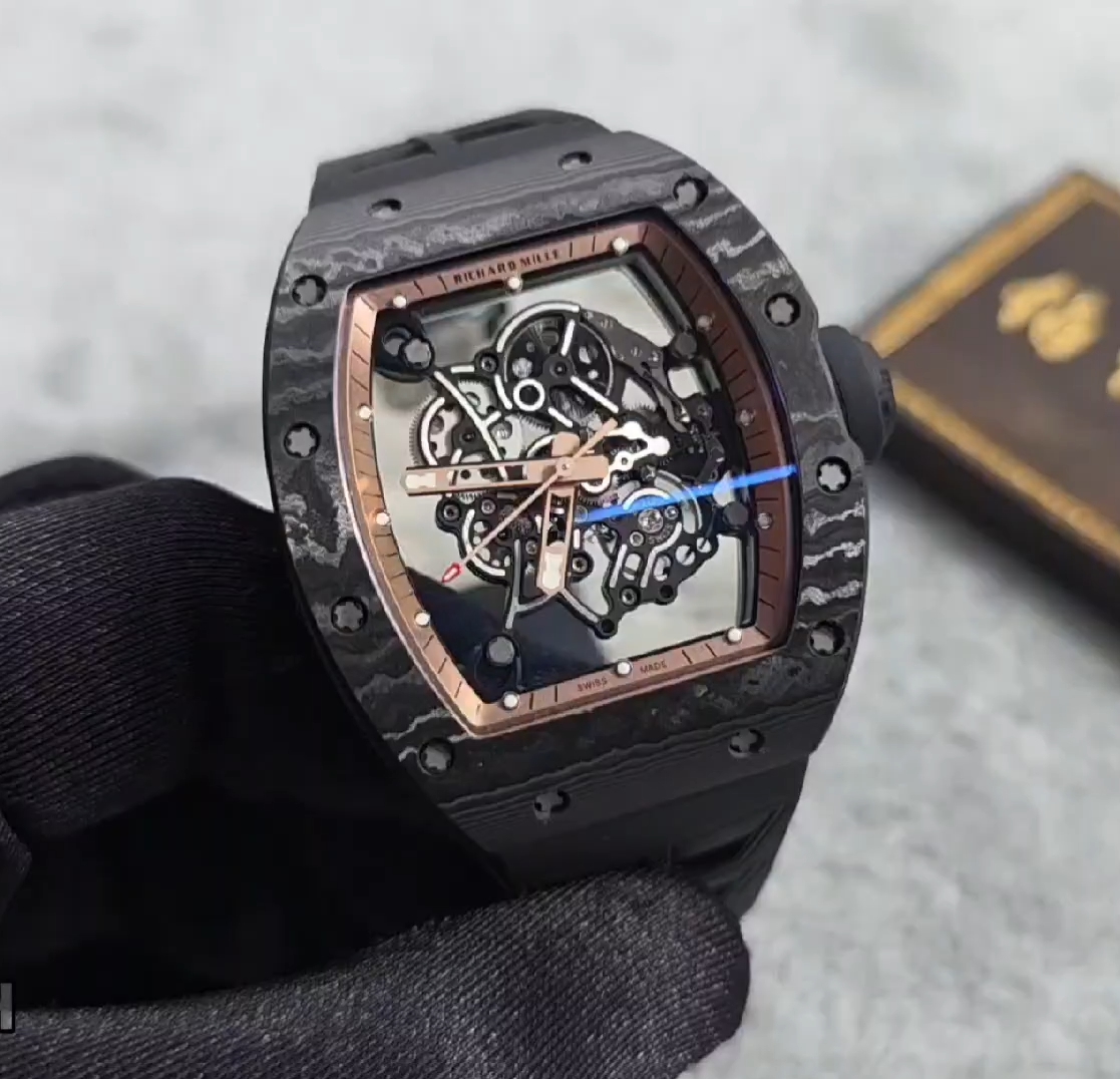 【Video Reviews】-Modified Richard Mille RM055 – Asian Limited “Black and Gold” Carbon Fiber Parmigiani Movement Upgraded