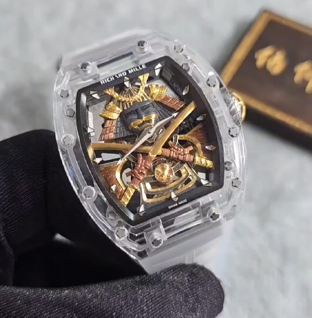 【Video Reviews】-Modified Richard Mille RM047 “Black Warrior Armor Warrior” (Sapphire Crystal Case, Tourbillon)
