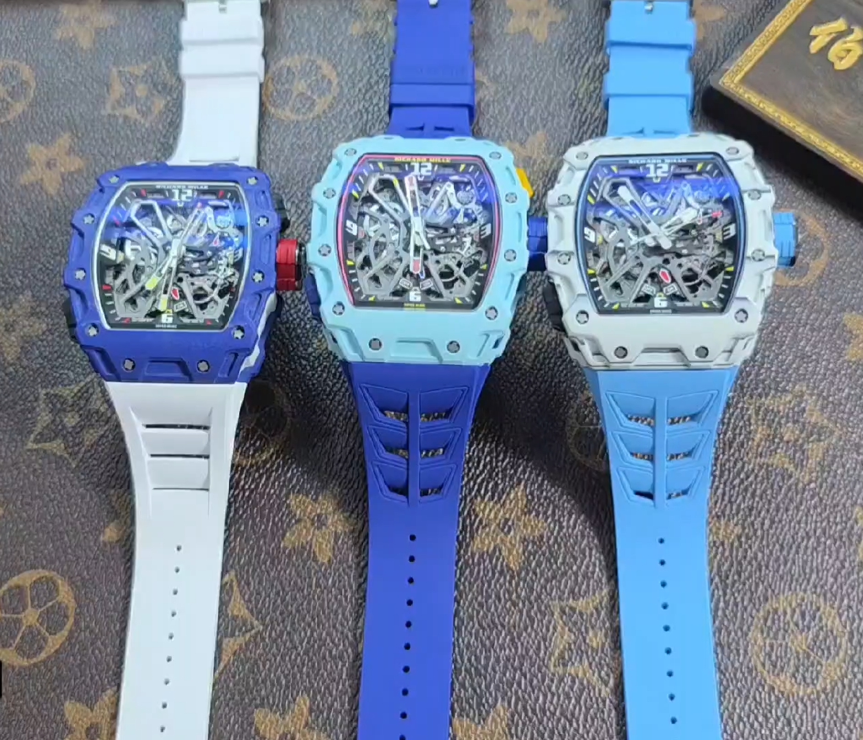 【Video Reviews】-Modified Richard Mille RM35-03 Popular Colors – Blue Carbon, Tiffany Blue, White Carbon