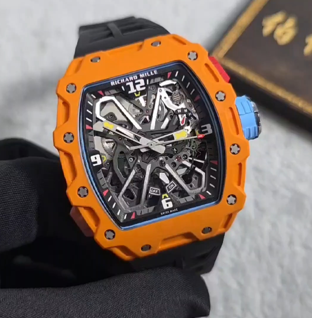 【Video Reviews】-Modified Richard Mille RM35-03 Salmon (Latest Color – Genuine Parmigiani Movement)