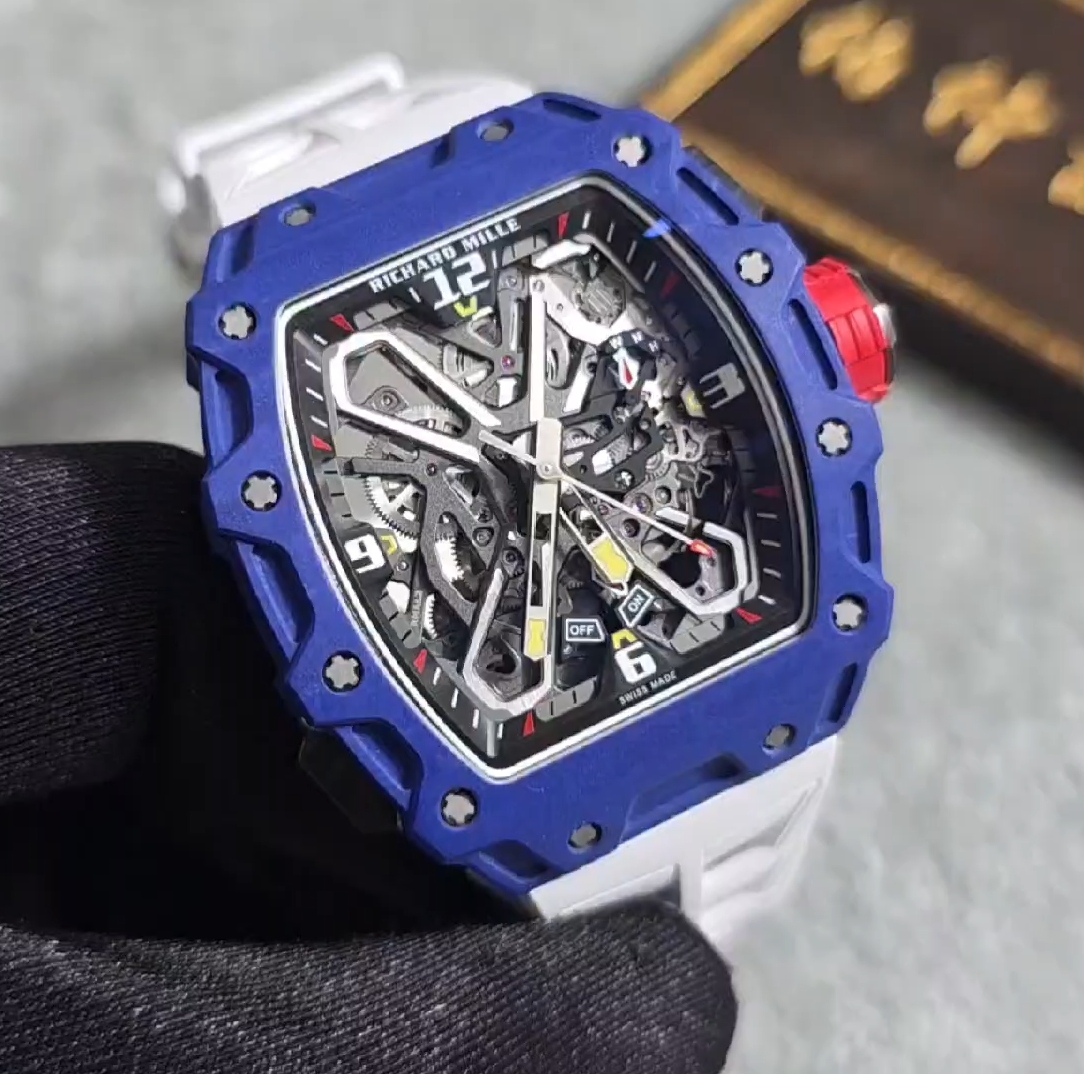 【Video Reviews】-Modified Richard Mille RM35-03 Blue Carbon (Genuine Parmigiani Movement)